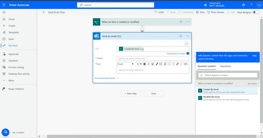 Email Action