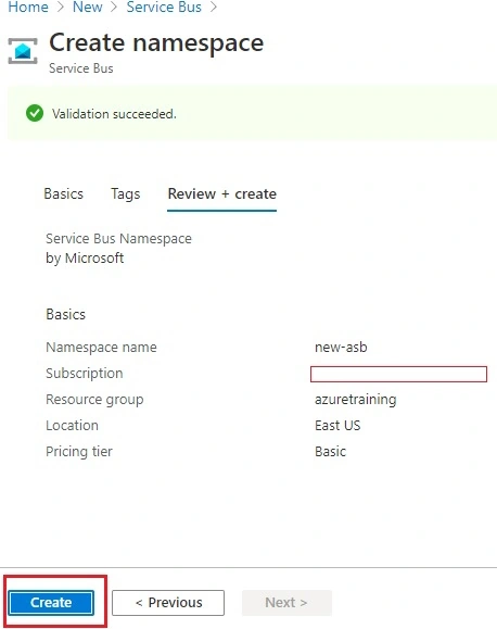 Create button