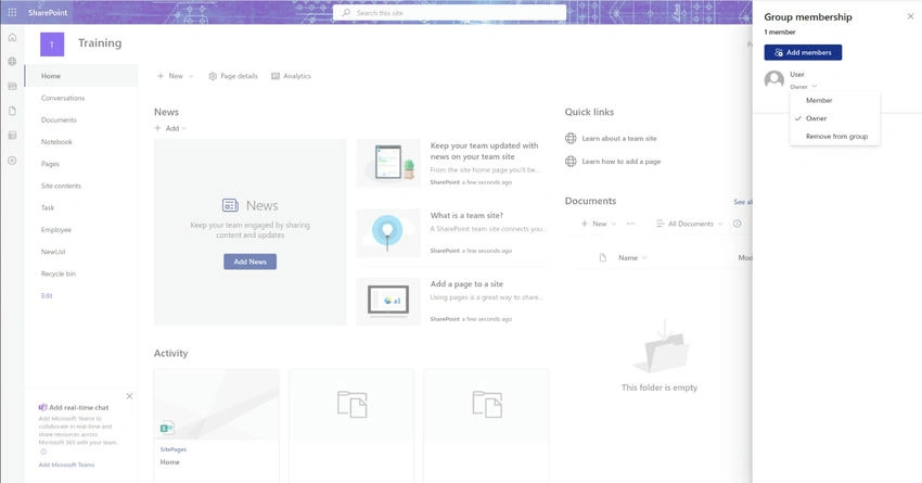Change permissions