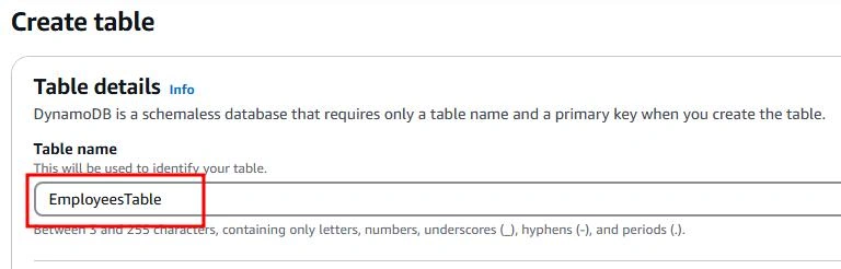 Table name 