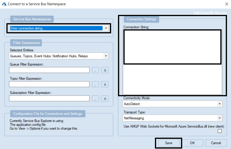 Service Bus Explorer 1: Connection