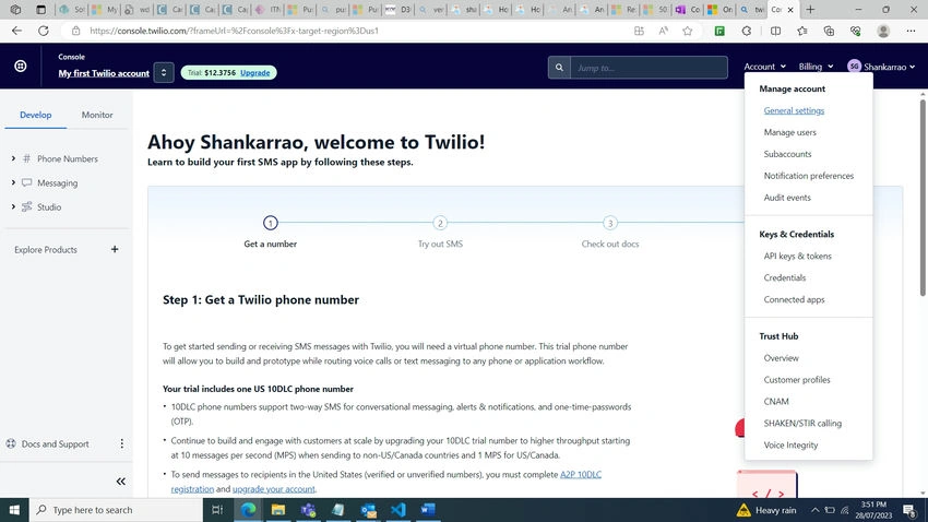 Twilio WhatsApp API