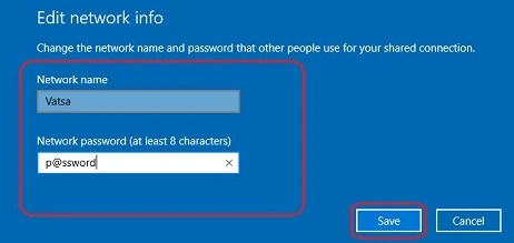 Edit network info