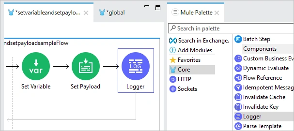 Set Variable and Payload in MuleSoft