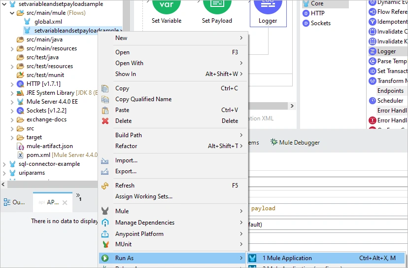 Set Variable and Payload in MuleSoft