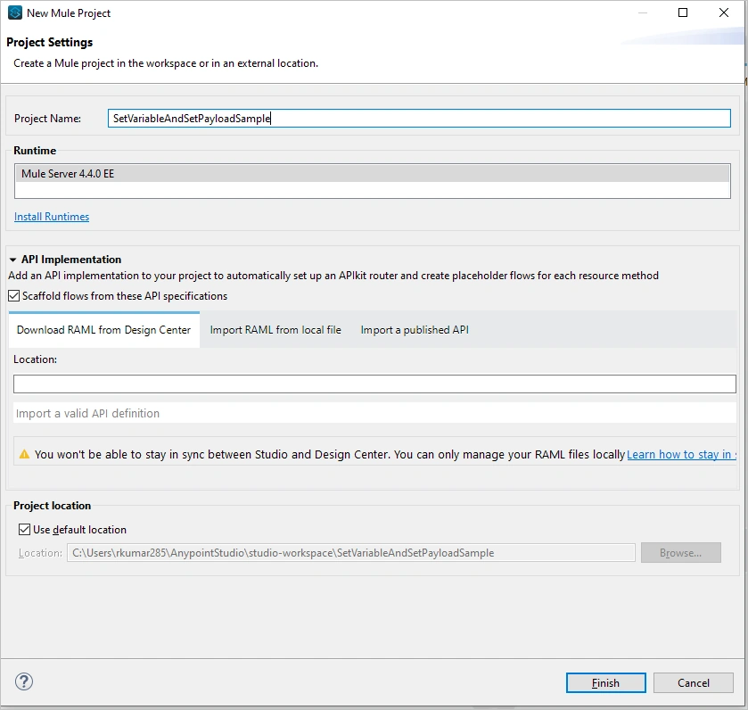 Set Variable and Payload in MuleSoft