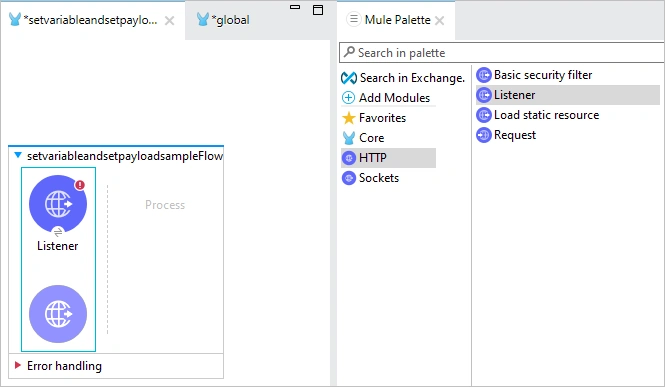 Set Variable and Payload in MuleSoft