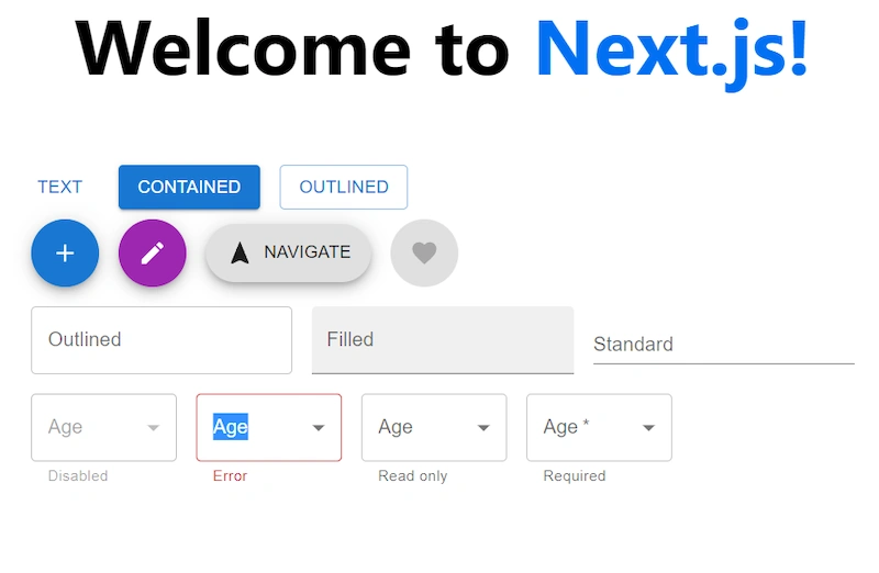 Setup Button and Drowpdown In Next JS With Material UI/MUI Component