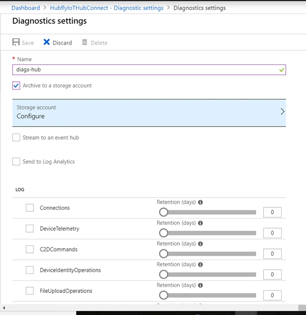 How To Setup Diagnostic Logs With An IoT Hub