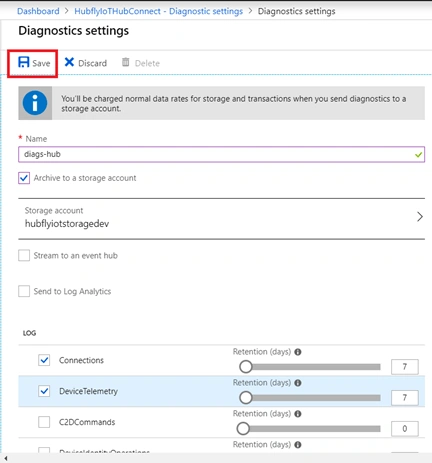 How To Setup Diagnostic Logs With An IoT Hub