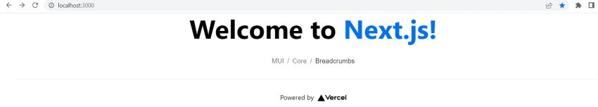 How to setup NextJs with Material UI/MUI component Basic Breadcrumbs