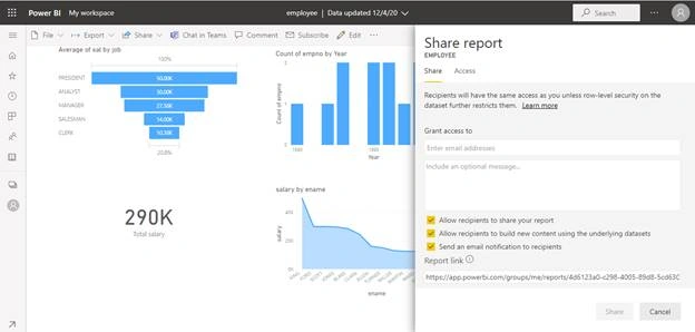 Share report