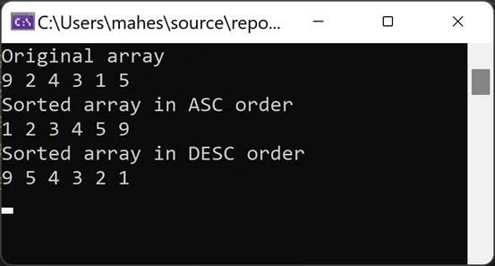 How To Sort An Array In Csharp