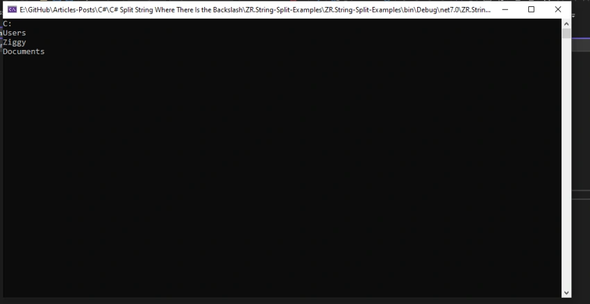 How to Split a String using Backslash as Delimiter