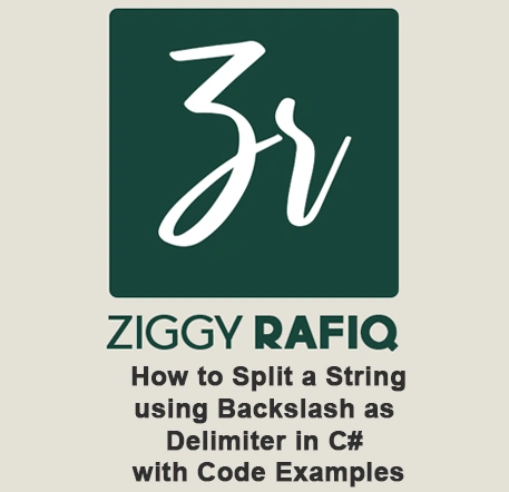 How to Split a String using Backslash as Delimiter