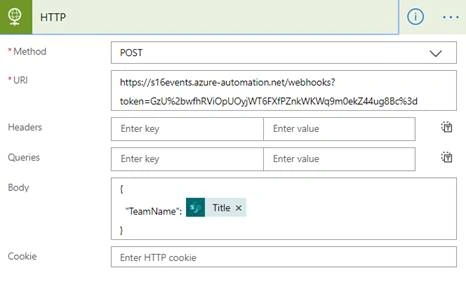 How To Start A PowerShell Runbook By A Webhook In Azure Automation Using Power Automate