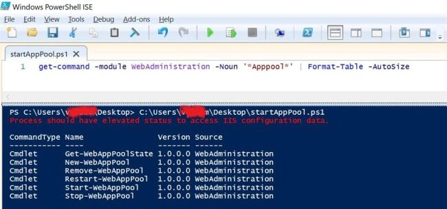 Start And Stop IIS App Pool 