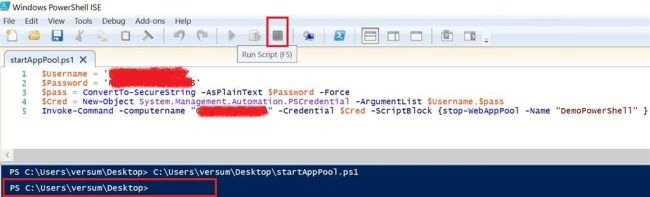 Start And Stop IIS App Pool 