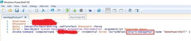 Start And Stop IIS App Pool 