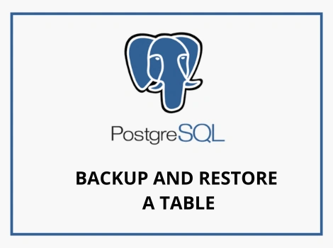 How to take Backup and Restore a table in PostgreSQL