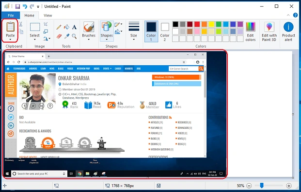 Paste button