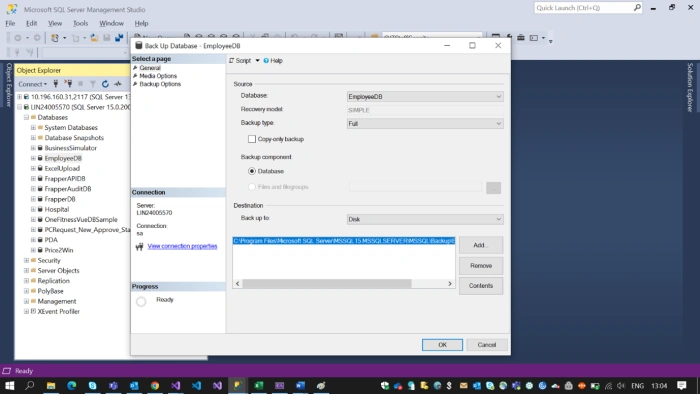Database Pop-up