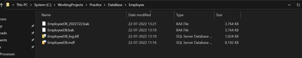 DB Backup on path
