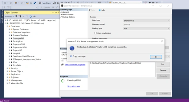 Database backup