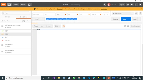 How To Test API Web Service In ASP.NET Core 5 Using Postman