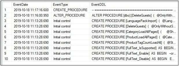 How to track Database changes in SQL server