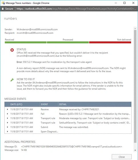 How To Track Or Trace The Message In Office 365 Exchange Online