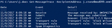 How To Track Or Trace The Message In Office 365 Exchange Online