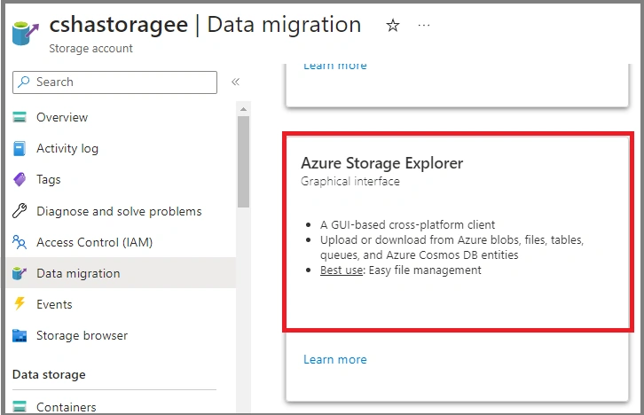 How to transfer Azure Storage blobs between the containers