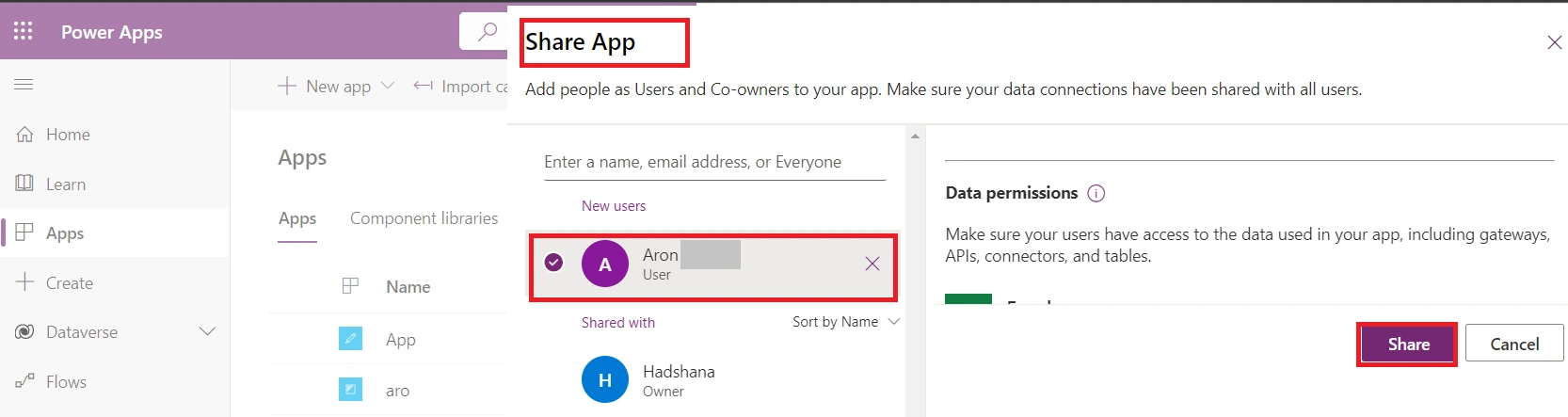 How to transfer PowerApps to other users