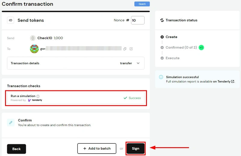 Confirm Transaction