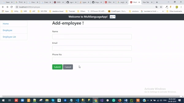 How To Translate Angular 8 Application Using ngx-translate