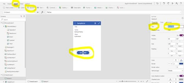 How To Trigger Flow's Email On Button Click In PowerApps