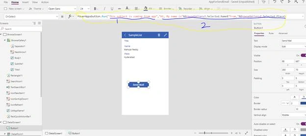 How To Trigger Flow's Email On Button Click In PowerApps