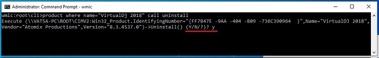 Confirm uninstalling