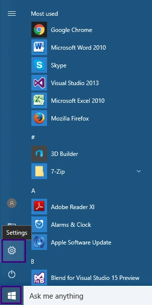 setting option
