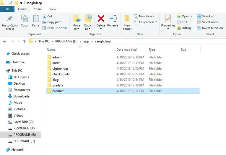 DB user folder