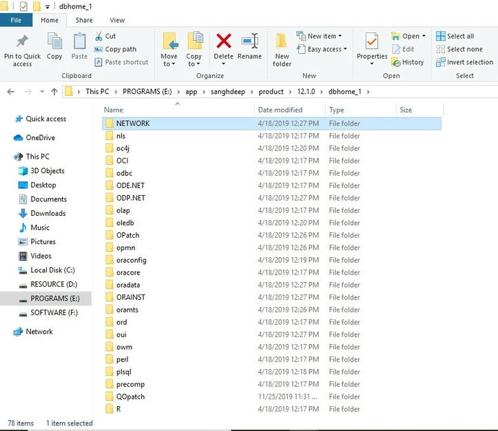 Network folder