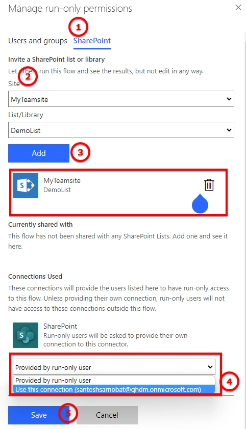 update list items with elevated access to read-only content using Power Automate