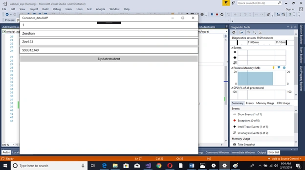 How To Update The Data Of Student By Using Web API In Xamarin.Form