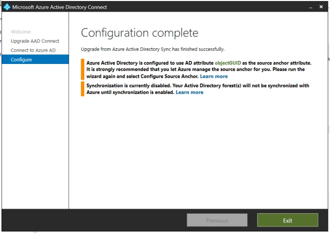 Upgrade AADConnet Agent From Old Version To New Version InPlace Upgrade