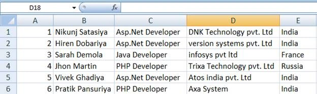 CSV File