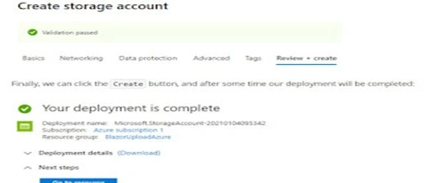 Validation completion after clicking the Next button.