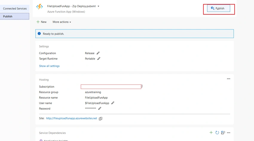 How to upload files into Azure Blog Storage using Azure functions in C#