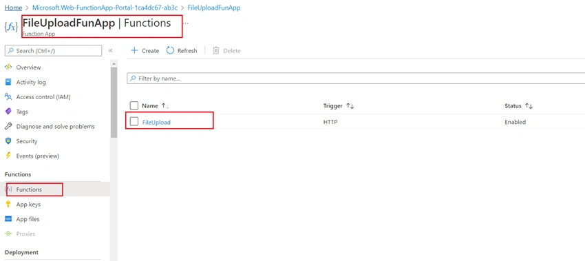 How to upload files into Azure Blog Storage using Azure functions in C#