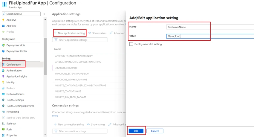 How to upload files into Azure Blog Storage using Azure functions in C#